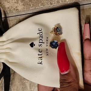 Sea blue stud earing